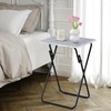 FurnitureR Folding TV Tray Tables, Foldable Side Table Dinner Trays,