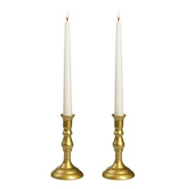 Royal Imports Portavelas Cónico Dorado, Portavelas Cónicos de Metal Moderno, Decoración de Centro de Mesa para Hogar o Boda, Juego de 2 Piezas, 6"
