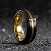 King Will 8mm Gold & Black Stainless Steel Spinner Ring