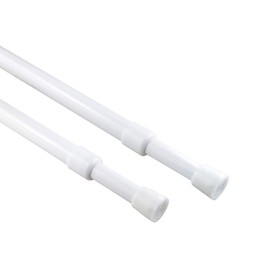 KXLife 2 Pack 5/8" Spring Tension Curtain Rod, Adjustable Tension Rods White 18 to 30 Inch, RV Tension Bars, Tension Rod for Closet