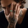 Bestyle Men's Band Ring 925 Sterling Silver Curb Chain Finger
