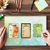GLOBLELAND ATC Frames Silicone Clear Stamps Artist Trading Card Transparent