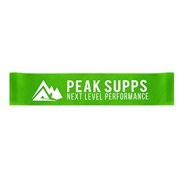 Peak Supps Mini Resistance Bands - Light Resistance Loop Band (Green) - 25cm Looped
