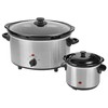 Kalorik 4.75-Quart Stainless Steel Slow Cooker with 0.75-Quart Stainless Steel