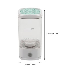 Elektrischer Makeup Pinselreiniger, Multifunktionaler Kosmetikpinselreiniger, Tragbare automatische Makeup Pinselreinigungslösung mit Trocknerhalter, Ladegerät, USB-C Kabel