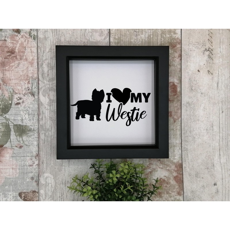 I Love My Westie Fun Waterproof Sticker - Decals for