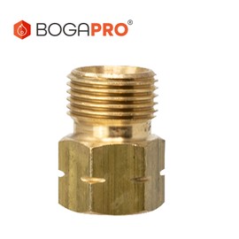 BOGAPRO Connector Gas 1/4 Inch Female Thread LH x G 3/8 LH-KN Male Thread Adaptor Gas Hose Poly Bag