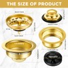 Norme 5 Pcs 3-1/2 Inch Kitchen Sink Drain Strainer Assembly