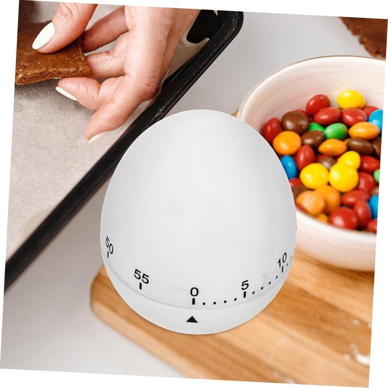 MAGICLULU 2pcs Egg Shape Kitchen Timer Mechanical Timer Compact Portable