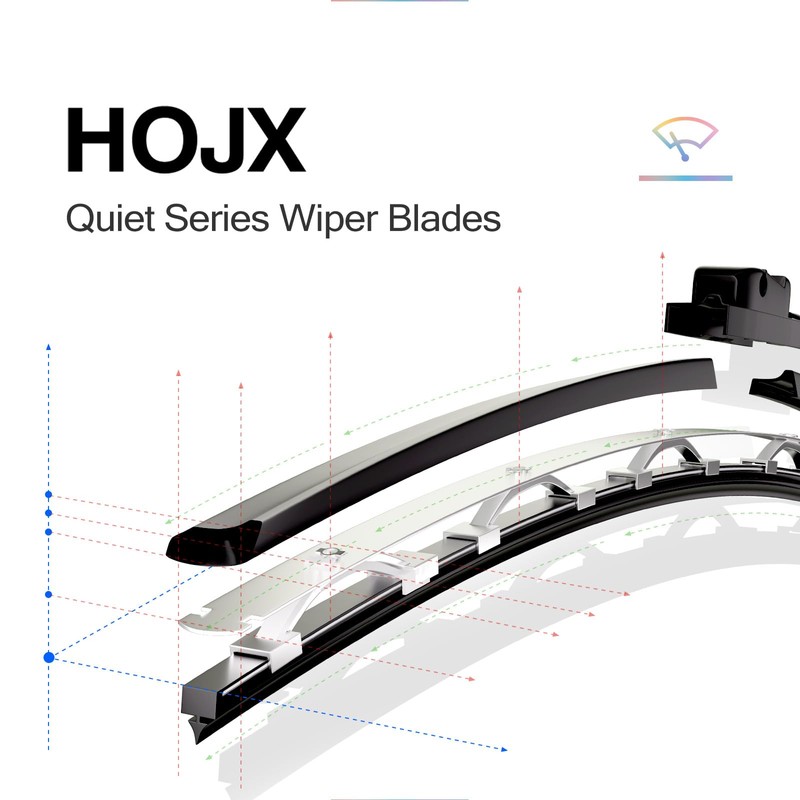 HOJX Quiet Front Windshield Wiper Blades 26 inch and 22