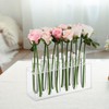 Happyyami 12 Pcs Acrylic Floral Tubes with Rack, Transparent Flower