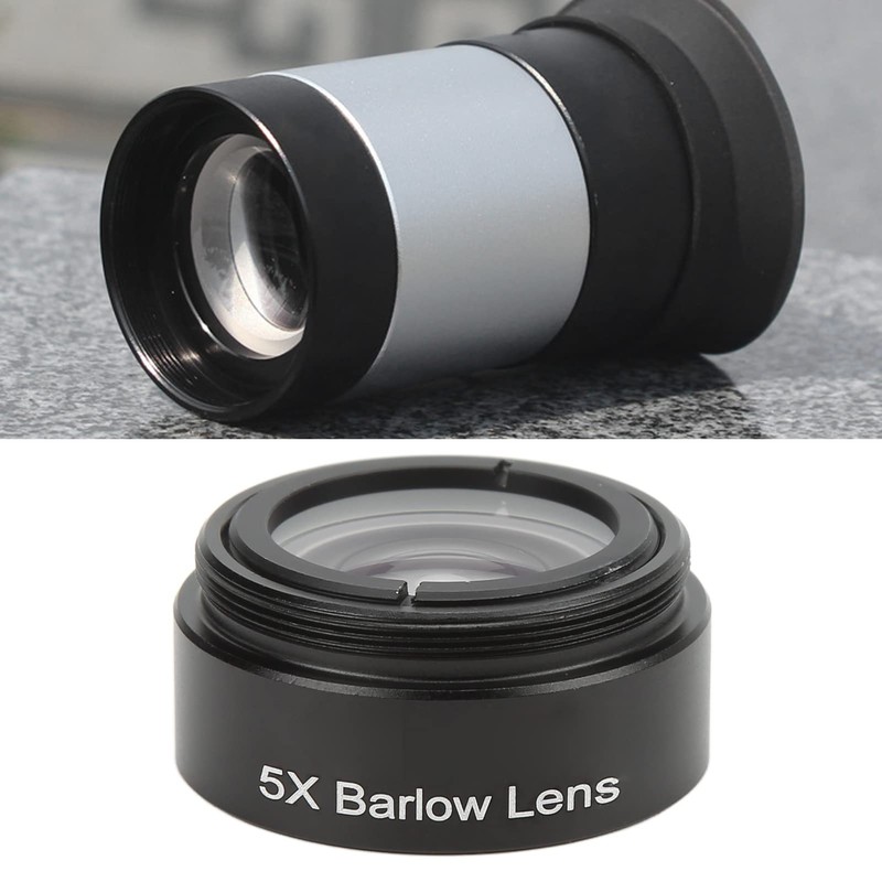 ASHATA Barlow Lens 5X,1.25 Inch Barlow Lens with M28.6 Threaded