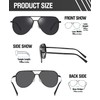 DUCO 3039 Polarized Sunglasses, Unisex, UV400 Pilot, Teardrop Glassan, Fashion