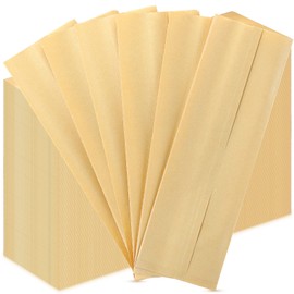 5000 Pieces Kraft Paper Bags Churro Bags Disposable Silverware Sleeves Paper Oilproof Kraft Paper Stock Bag for Kitchen Utensils Cutlery Bakery Pretzel Cookies Rods Candy, 3.1 x 9.8 Inch (Brown)