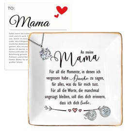 Sugeru Keramik Dekoschale-liebe Mama,Deko Aesthetic Schlüsselschale,geschenke für mama,Schmuckschale,Dekoschalen,Ring Dish Schmuckstück,für Mama Geschenk,Geburtstagsgeschenk,Muttertag,Weihnachten