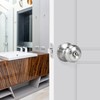Loqron Privacy Door Knob, Keyless Interior Door Lock, Flat Ball