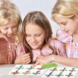 24 Pcs Cross Diamond Painting Stickers Kits Cross Shaped Diamond Mosaic Sticker 5D Diamond Art Stickers DIY Crafts Gem Diamond Painting Kits for Kids Adults Beginners