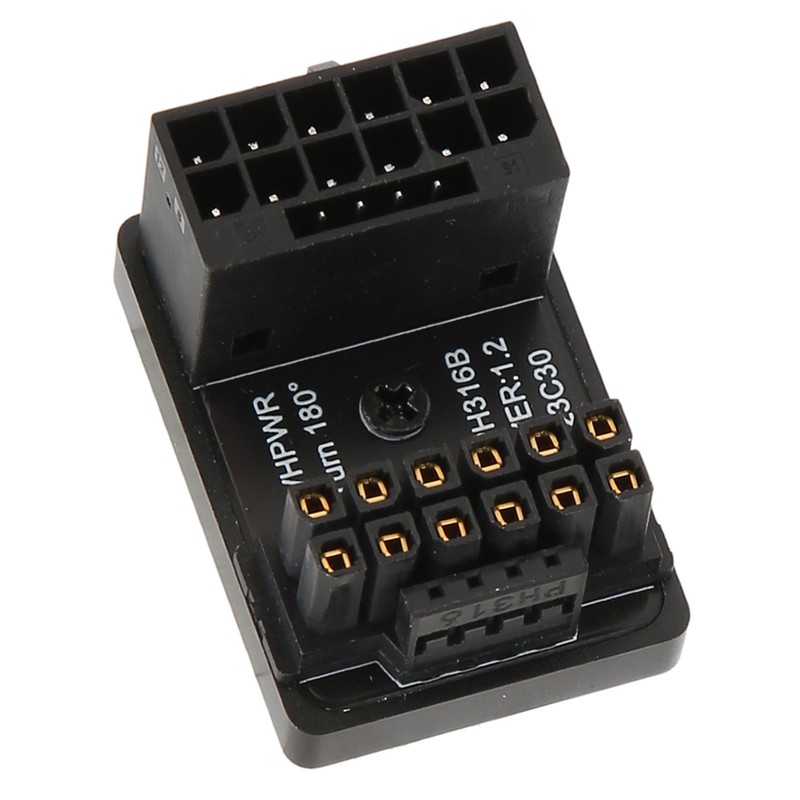 ATX 16Pin Male to 16pin Female 180 Degree Angled Adapter