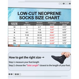 XUKER Neoprene Socks, 3mm Beach Volleyball Sand Soccer Wetsuit Socks Water Booties for Diving Snorkeling Kayaking Paddling