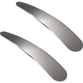 2-Piece Mini Metal Cosmetic Spatulas, Silver Makeup Skincare Cream Spoon, Practical Cosmetics Dig Scoop, Skincare Spatula for Sampling and Mixing Makeup Cosmetic Beauty Tools