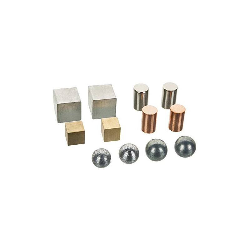 EISCO 12pc Density Metals Variety Set - Brass, Iron, Aluminum,
