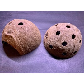 AquaEmporium 2 Pcs Coconut shell aquarium For Cichlid & Shrimp Fish Cave Aquarium Decoration