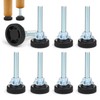 kclkda 8PCS Adjustable Furniture Feet, M8x50 mm Adjustable Non-Slip Leveling