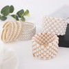 Fuqimanman2020 Multi Row Imitition Pearl Stretch Bracelet Stackable Crystal Strand