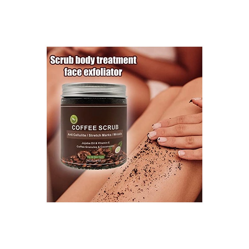 Exfoliante Corporal con Sal y café - Exfoliante Grano café,