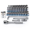 Neiko 02513A 3/8-Inch-Drive Ratchet and Socket Set, 53-Piece, Standard and
