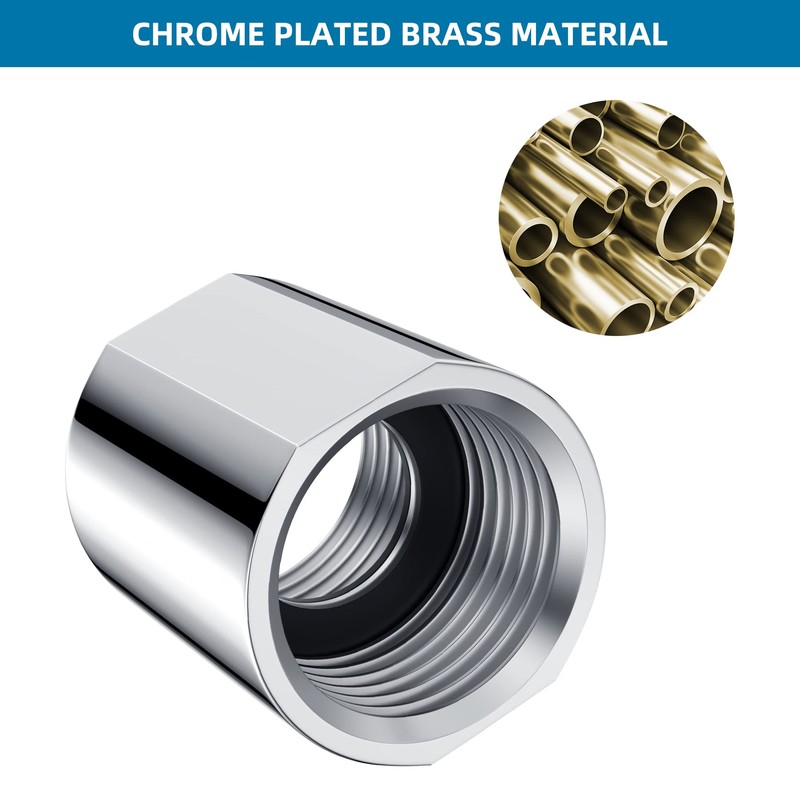 iFealClear Brass Pipe Fitting 1/2 inch G Female Thread, Shower