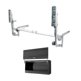 HOWHY Cabinet Door Hinges Set,Vertical Swing Lift Up Stay Pneumatic Arm Kitchen Mechanism Hinges with Slow Closing, Durable Silent (Suitable for Cabinet Width:35.43”-47.24")