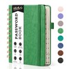 WEMATE Spiral Password Book with Alphabetical Tabs, Small, for Seniors,