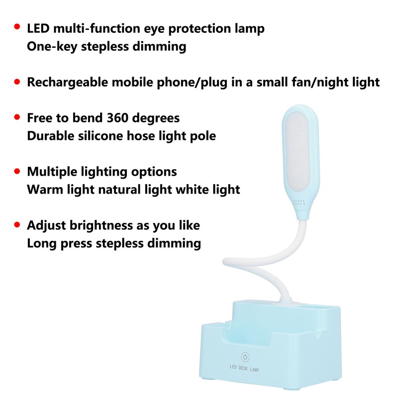 Eye Protection Desk Lamp Student Bedroom Book Light Touch Multifunctional