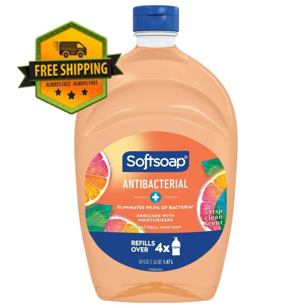 Softsoap Antibacterial Liquid Hand Soap Refill – Crisp Clean Scent,