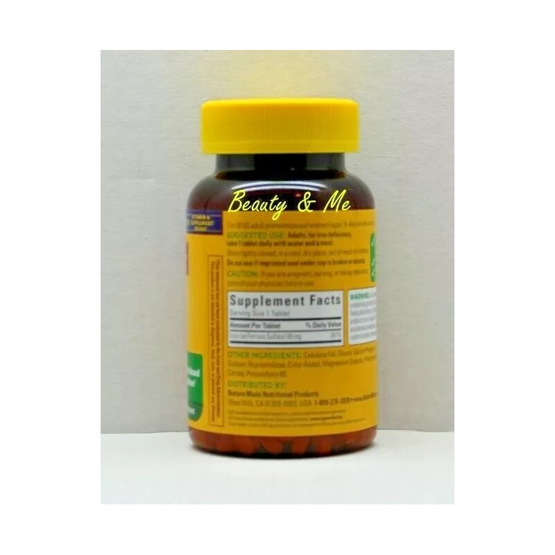 Nature Made Iron 65 mg - 365 Tablets Dietary Supplement