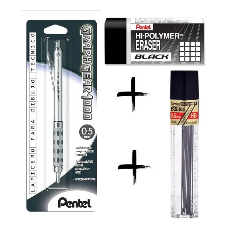Portaminas/lapicero Pentel Graphgear 1000 0.5 Dibujo Tecnico