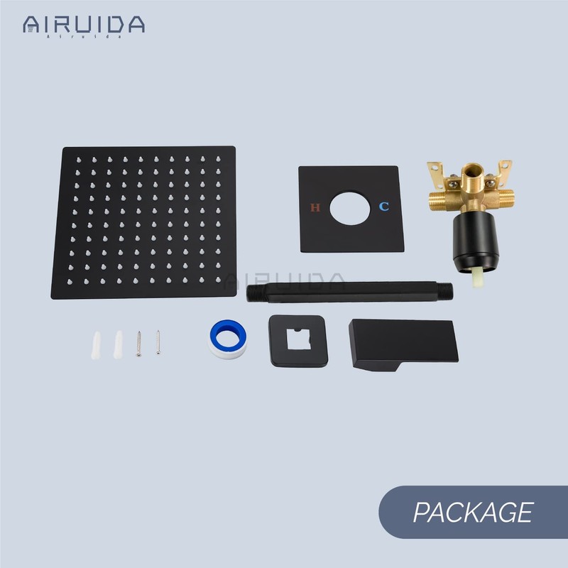 Airuida Shower Faucet Set and Handle Set Single Function Shower
