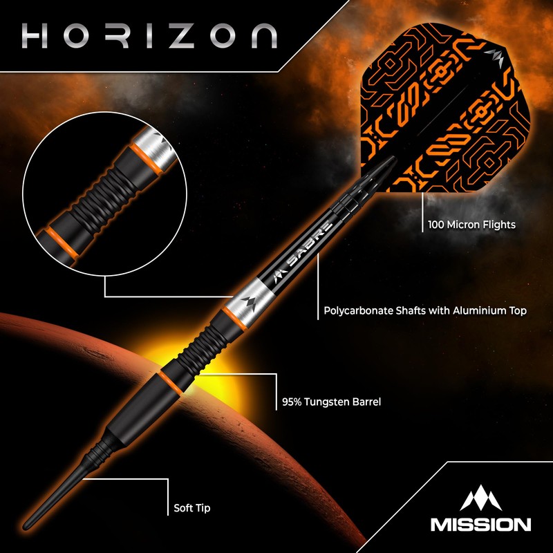 Mission Darts | Horizon | Soft Tip Darts | 95%