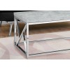 Monarch COFFEE TABLE - GREY CEMENT WITH CHROME METAL