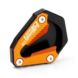 Modeer Compatible with KTM 1290 Super Adventure S 2021-2024 Motorcycle CNC Support Extension Plate Side Stand Pad 1290 ADV 1290adv 1290S Accessories (Black/Orange)