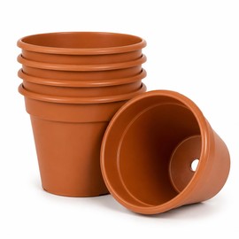 ACCURATE Garden Pot (Set of 10) Ideal for cultivation of cuttings or pricking out-Terracotta COLOUR- Size (3INCH/7.5CM) (1)