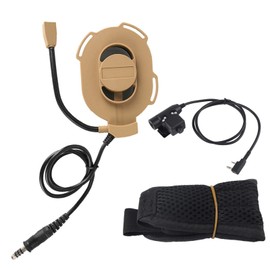 Z Single Side Tactic K head Walkie Talkie Bowman Elite II Headset with U94 PTT(Brown)