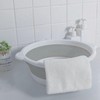 Storage foldable washbasin basket bathroom simple small/medium folding accessories Gray white