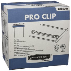 Bankers Box 0089701 ProClip Archive Clip 100 mm with Frame, 100% Recycled, White, 100 Pieces