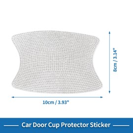 A ABSOPRO Car Door Handle Protector Anti-scratch 8x10cm Auto Door Handle Protective Film White 4 Pcs