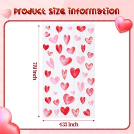 Affrolling 100 Pcs Valentine's Day Paper Napkins 7.87 x 4.33 Pink Red Watercolor Heart Cocktail Napkins 3 Ply Disposable Love Heart Dinner Hand Towels for Romantic Wedding Anniversary Party Supplies