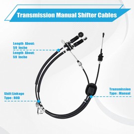 NLQR Transmission Manual Shifter Cables Compatible with Honda Accord 2003-2007 Accord Euro-R 2001-2006 TSX 2004-2008 K24 5 or 6 Speed Transmission # 54100-SDA-A01 54310-SDA-L02
