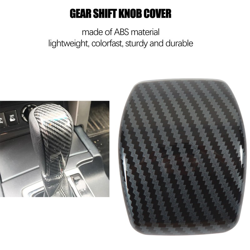 Gear Shift Knob Cover Carbon Fiber Pattern Protective Shift Head