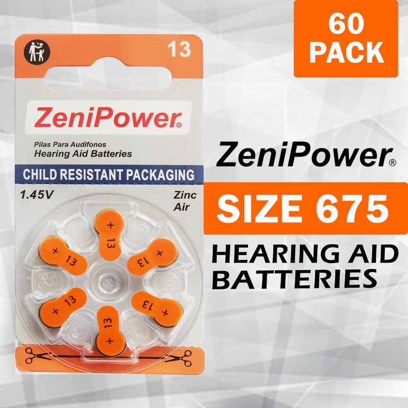 ZeniPower Hearing Aid Batteries Size: 13 (120 Batteries)